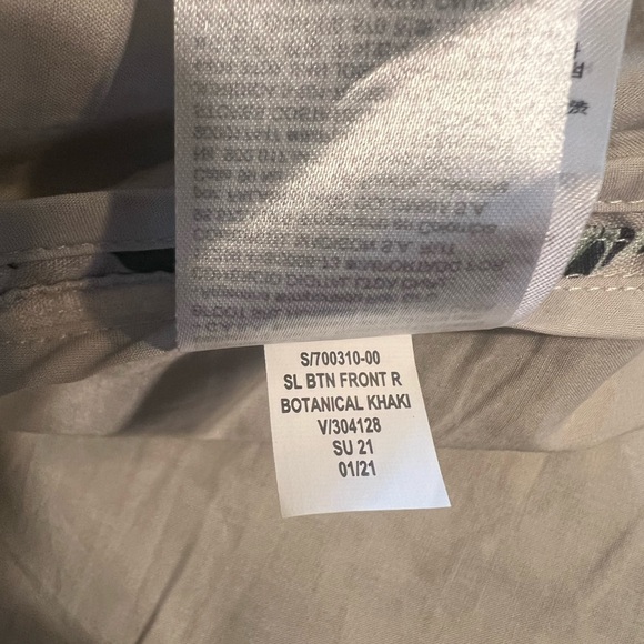 Banana Republic Sleeveless Khaki Light Beach Floral Maxi Dress L - Picture 13 of 13